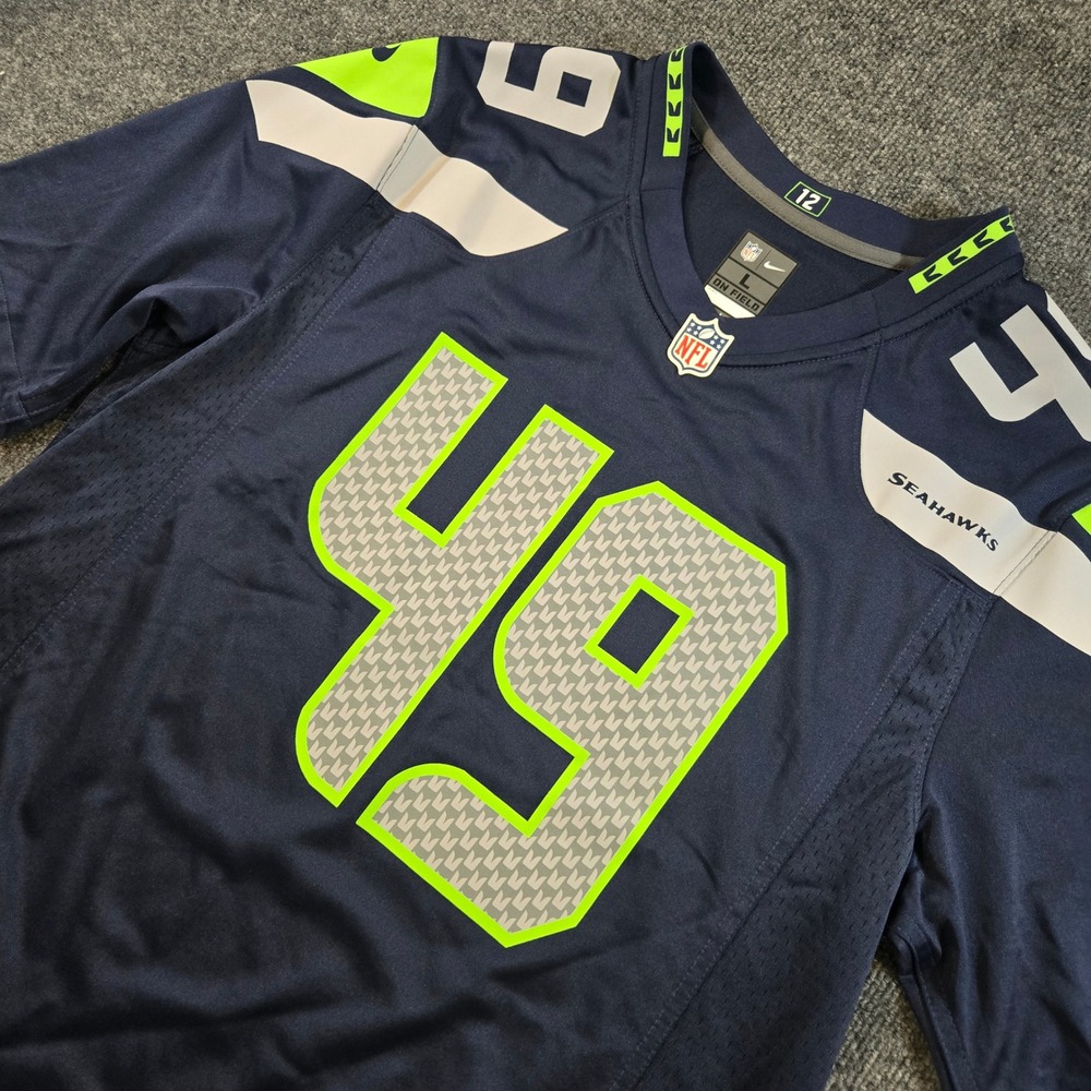 Nike Seattle Seahawks Shaquem Griffin 49 NFL Jersey Mens L Navy Blue Blokecore